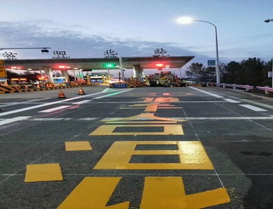 永州永州高速道路划线施工